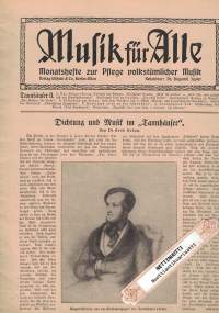 MUSIK FÜR ALLE Tannhäuser I &amp; II - Heft Nr. 61-62 - Nr. 1-2 - 6. Jahrgang