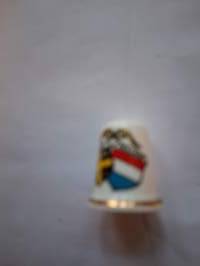 Sormustin kerääjälle mukava lisä. Hollannnin lippu sekä Raalte kaupungin lippu sulassa sovussa. Tai aloita pienen tilan vievä keräily ellet vielä kerää sormustimia.