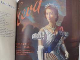 Eeva 1953 sidottu vuosikerta, katso sisältö kuvista takemmin (kohteesta on 61 kpl kuvia)