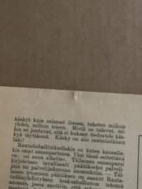 Ovela 1914 nr 6-7 -rautatieläisaiheinen pilalehti, ilmestynyt Terijoella