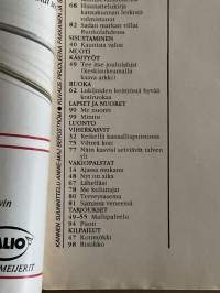 Kotiliesi 1986 nr 21 (7.11.), Sotalesket, sadan markan villat Ruoholahdessa, valaisimet