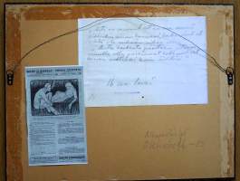 Alexander Paischeff, "Kosinta "   tussipiirros  sign AP-13 ,36x45 cm kehystetty alkuperäispiirros