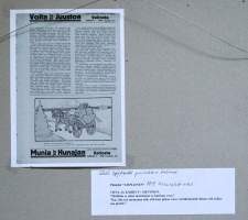 Alexander Paischeff, "Viina kääryt ja hevonen"   väritetty tussipiirros  sign AP-14,  43x38 cm kehystetty  Ampiaisen alkuperäispiirros