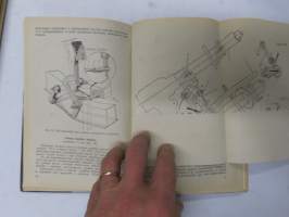 Москвич модель 407 - 423Н - Moskvitsh / Moskvits 407, 423N -käyttöohjekirja (+ akun hoito-ohjeet + varoituslappu kesäöljyistä), alkuperäinen auton mukana toimitettu