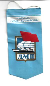Latvijas Juras Kugnieciba  - varustamolippu kangasta  24x12 cm