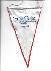 Baltic Shipping Company 150 years - varustamolippu kangasta  24x14 cm