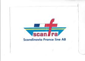 ScanFra Skandinavia France line Ab - varustamolippu kangasta  15x24 cm
