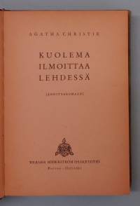 Kuolema ilmoittaa lehdissä.  (1 painokset )