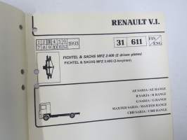 Sisu kuorma-autot - Huolto-ohje - Kytkin Renault 31 611 -korjaamokirjasarjan osa