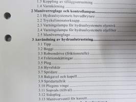 Sisu kuorma-autot - Hydraulsystem för vägverksbil, E-serien E11 / E12 -käyttöohjekirja, ruotsinkielinen