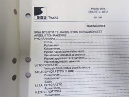 Sisu kuorma-autot - Huolto-ohje - BTE Taka-akseli / BTM Taaempi  teliakseli -korjaamokirjasarjan osa