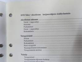 Sisu kuorma-autot - Huolto-ohje - DTP taka-akselisto -korjaamokirjasarjan osa