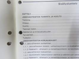 Sisu kuorma-autot - Huolto-ohje - Jakovaihteisto VG-1600/2000 -korjaamokirjasarjan osa