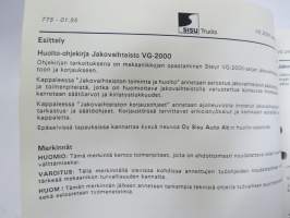 Sisu kuorma-autot - Huolto-ohje - Jakovaihteisto VG-1600/2000 -korjaamokirjasarjan osa