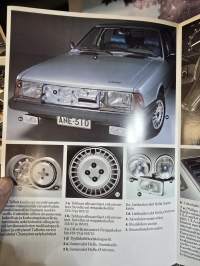 Talbot  solara  GL ja GLS lisävaruste luettelo.