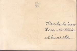 Onnittelukortti/ postikortti - Kukkasia. Sydämelliset onnittelut . Annettu käteen.