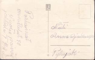 Onnittelukortti/ postikortti - Kukkasia. Annettu käteen. UK Tampere 108/10