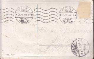 Onnittelukortti/ postikortti - Ulkomainen/Import 1127. Parhaat Onnittelut nimipäivänä! 1928. Merkki poistettu.