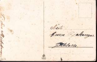 Postikortti - Talvinen maisema joulukorttina.(Kuvataide 166/10)