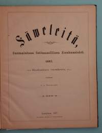 Säveleitä – Suomalainen Soitannollinen Kuukauslehti. Säveleitä 1887–1888 (sidottu yhteisnide, erittäin harvinainen, musiikkiperinne, 1880-luku)