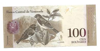 Venezuela 100 Bolivares 2012 -   seteli