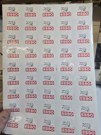 Esso 70 vuotta tarralehti