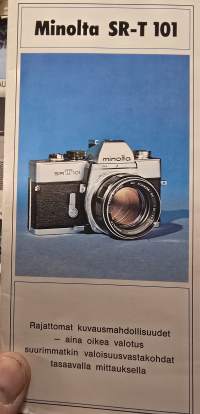 Minolta SR-T 101 kamera myyntiesite.