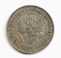 1 markka  1908  hopeaa