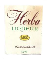 Herba nr 5297  vanha  liköörietiketti  viinaetiketti