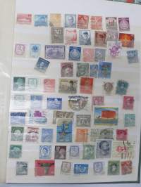 Postimerkkejä -erä kansioissa ja albumeissa olevia merkkejä, kaikki sivut kuvattu ja näkyvät kohteen kuvissa