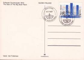 Filatelia Suomi - Sulkavan soudut 12.7.1987. Erikoisleimakortti.