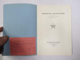 Penta VDC Industrial Diesel Engine - Operating Instructions and Parts List -käyttöohje ja varaosaluettelo