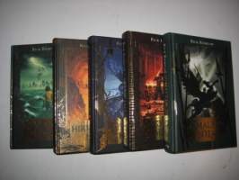 Salamavaras -sarja - Salamavaras, Hirviöiden meri, Titaanien kirous, Labyrinttitaistelu, Jumalten sota.