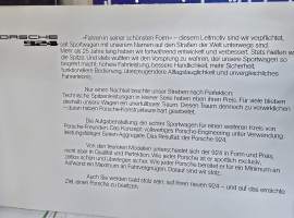 Porsche 924 myyntiesite  1977