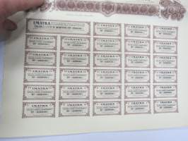 Imatra Sociéte Anonyme pour la Production et la Distribution de lÉnergie Electrique - Action ordinarie, nr 026036 -osakekirja / share certificate