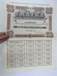 Imatra Sociéte Anonyme pour la Production et la Distribution de lÉnergie Electrique - Action ordinarie, nr 026035 -osakekirja / share certificate