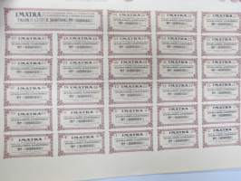 Imatra Sociéte Anonyme pour la Production et la Distribution de lÉnergie Electrique - Action ordinarie, nr 026035 -osakekirja / share certificate