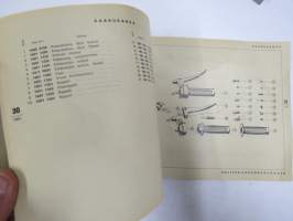 Solifer Export / Speed Thermomat käsikirja - käyttöohjekirja - varaosaluettelo, mukana Bensow-kuitti, johon merkitty osia ja tämä ohjekirja sekä Thermomat -irtotarra
