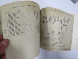 Solifer Export / Speed Thermomat käsikirja - käyttöohjekirja - varaosaluettelo, mukana Bensow-kuitti, johon merkitty osia ja tämä ohjekirja sekä Thermomat -irtotarra