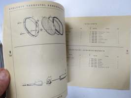 Solifer Export / Speed Thermomat käsikirja - käyttöohjekirja - varaosaluettelo, mukana Bensow-kuitti, johon merkitty osia ja tämä ohjekirja sekä Thermomat -irtotarra