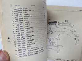 Solifer Export / Speed Thermomat käsikirja - käyttöohjekirja - varaosaluettelo, mukana Bensow-kuitti, johon merkitty osia ja tämä ohjekirja sekä Thermomat -irtotarra