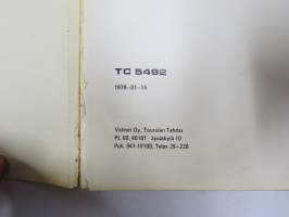 Valmet 702 S, 903 traktori käyttö ja hoito -käyttöohjekirja