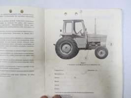 Valmet 502 käyttö ja hoito -käyttöohjekirja / instruction book in finnish