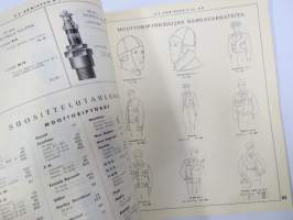 Moottoripyörien varaosia ja tarvikkeita 1939 Oy Arwidson Ab -hieno kuvitettu luettelo