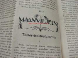 Maanviljelijä 1911 nr 5 sis. mm. G. Hartman / Lincoln lokomobiilit, Turun Rautateollisuus Oy lokomobiilit, puimakoneet -kuvalliset mainokset