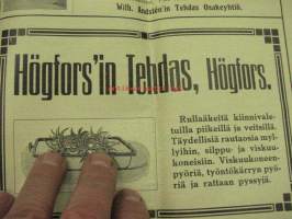 Maanviljelijä 1911 nr 5 sis. mm. G. Hartman / Lincoln lokomobiilit, Turun Rautateollisuus Oy lokomobiilit, puimakoneet -kuvalliset mainokset