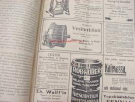 Maanviljelijä 1912 nr 9 sis. mm. G. Hartman / Lincoln lokomobiilit, Kone- ja Siltarakennus Oy kiertomankelit ym. -kuvalliset mainokset