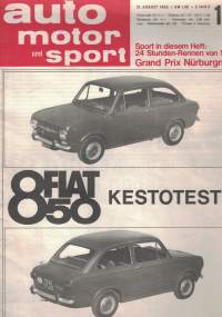 FIAT 850 kestotesti - Auto Motor und Sport eripainos 1965