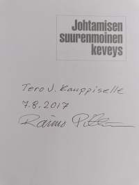 Johtamisen suurenmoinen keveys : esimiehenä asiantuntija- ja palveluorganisaatiossa (signeerattu)