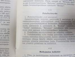Haapamäen ratapihan liikennöimissääntö - Valtionrautatiet 1952